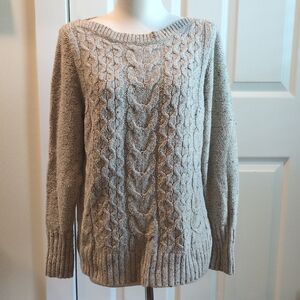 St. John's Bay Cable Knit Sweater - Beige